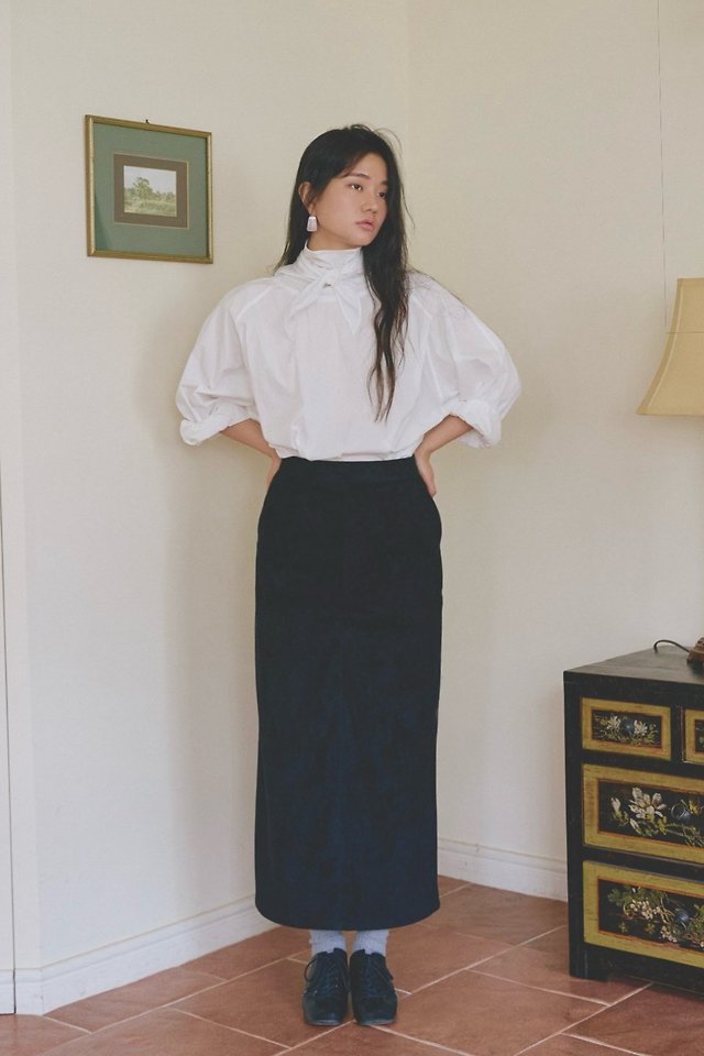 Berlin Suede Maxi Long Skirt by Lenoii for Women - view 8