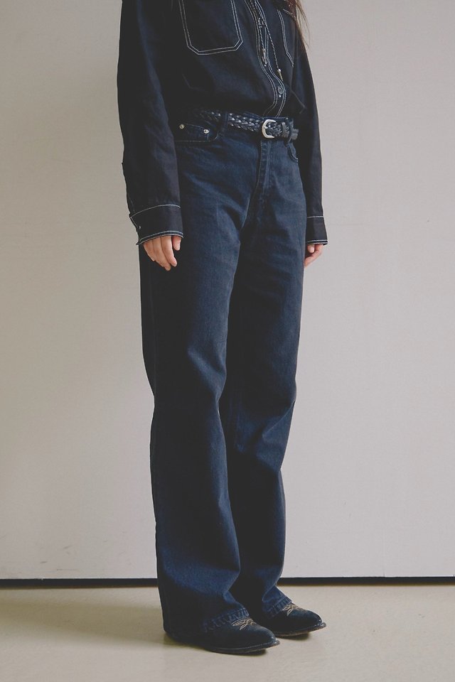 Luxen Semi Bootcut Black Jeans by Lenoii for Women - view 4