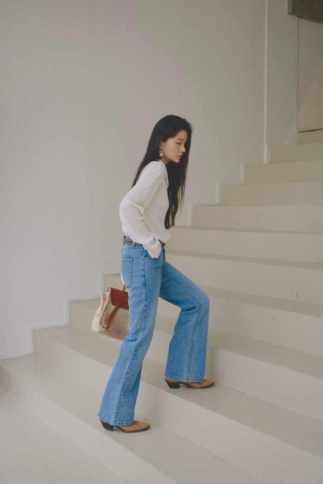 Dear Bootcut Denim Pants by Lenoii for Women - view 5