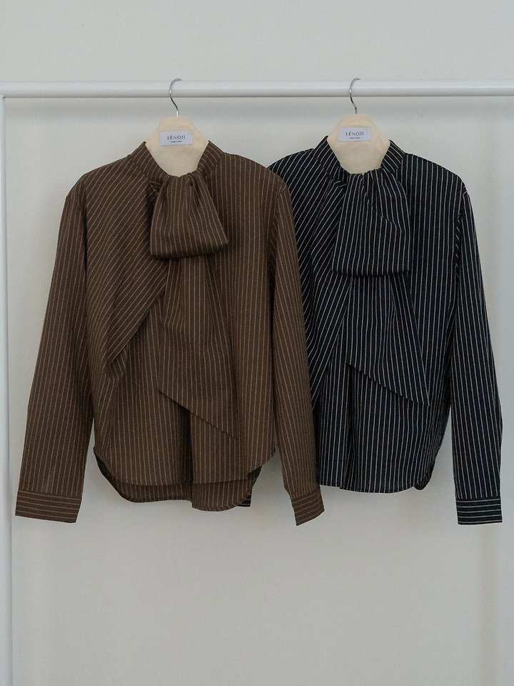 Oles Stripe Tie Blouse by Lenoii for Women - view 11