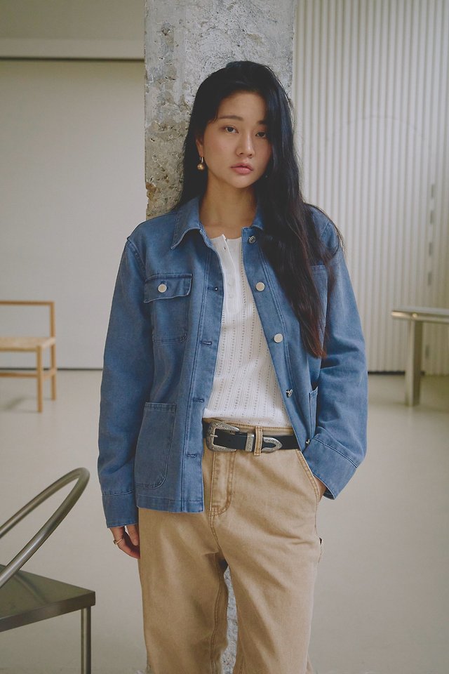 Soho Vintage Wash Chore Jacket by Lenoii for Women - view 6