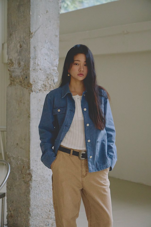 Soho Vintage Wash Chore Jacket by Lenoii for Women - view 7