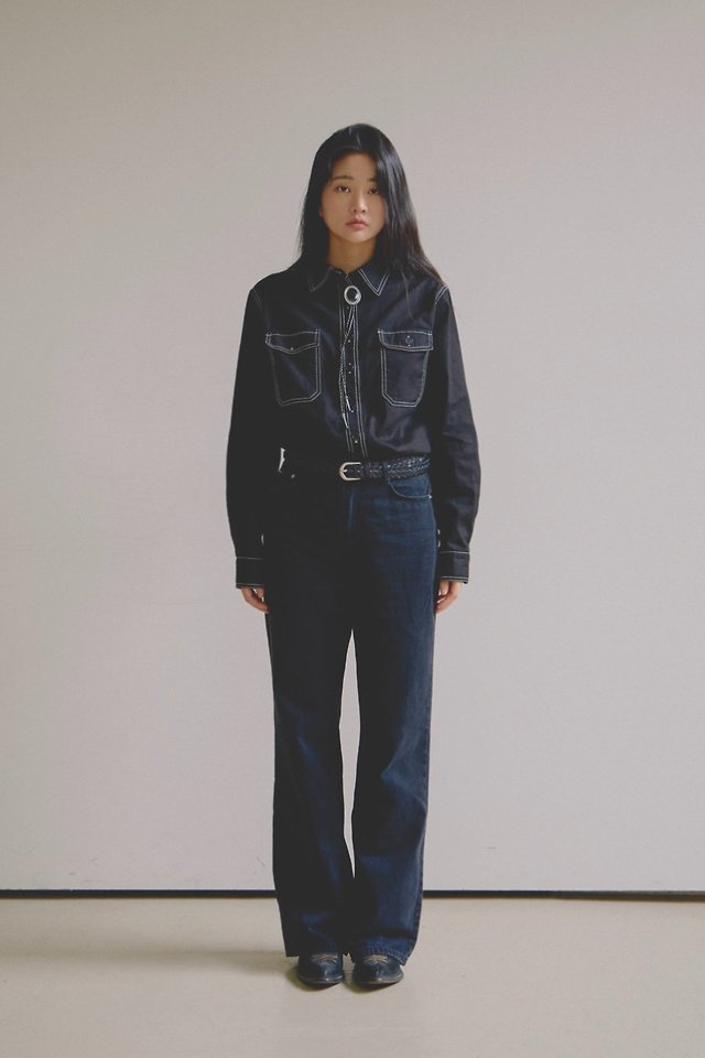 Luxen Semi Bootcut Black Jeans by Lenoii for Women - view 1