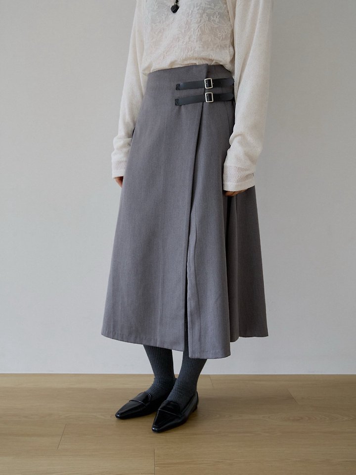 Adne Buckle Wrap Skirt by Lenoii for Women - view 10