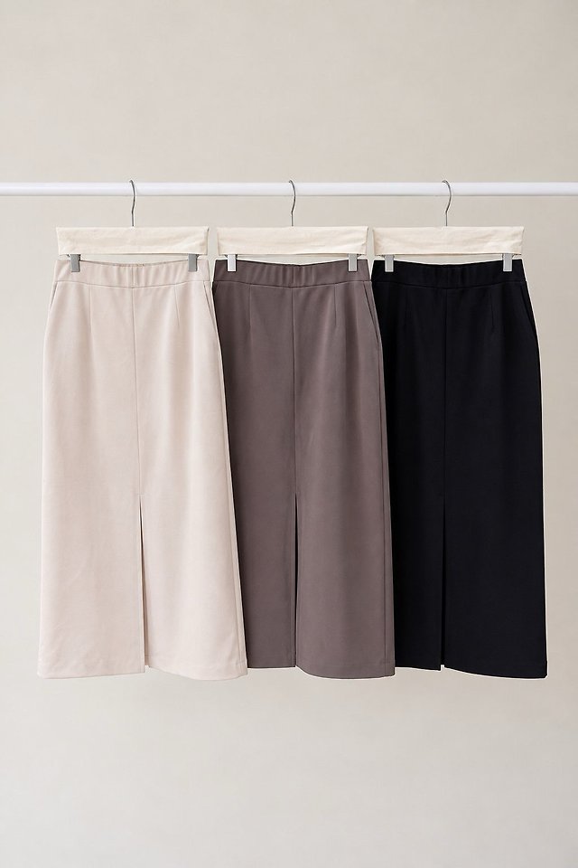 Demue Elastane Maxi Long Skirt (Banding) by Lenoii for Women - view 12