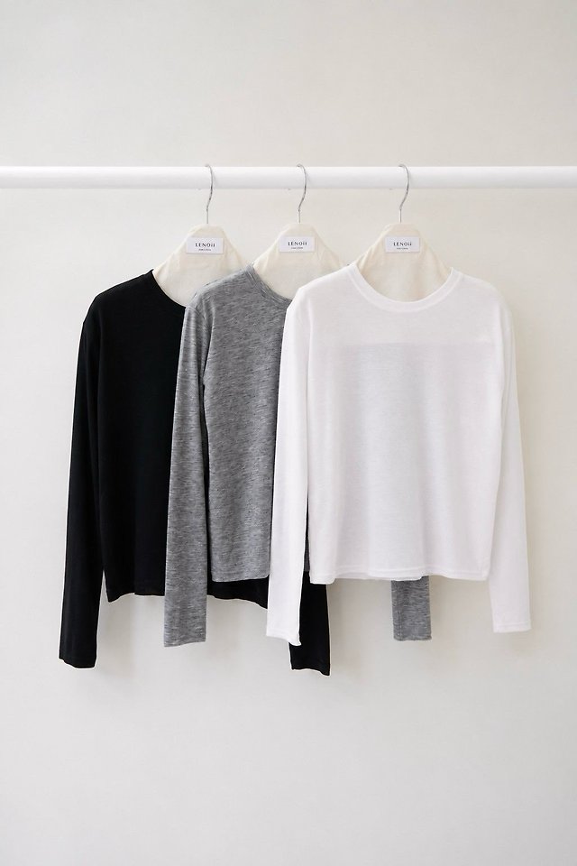 Terra Round-Neck Basic Tee by Lenoii for Women - view 8