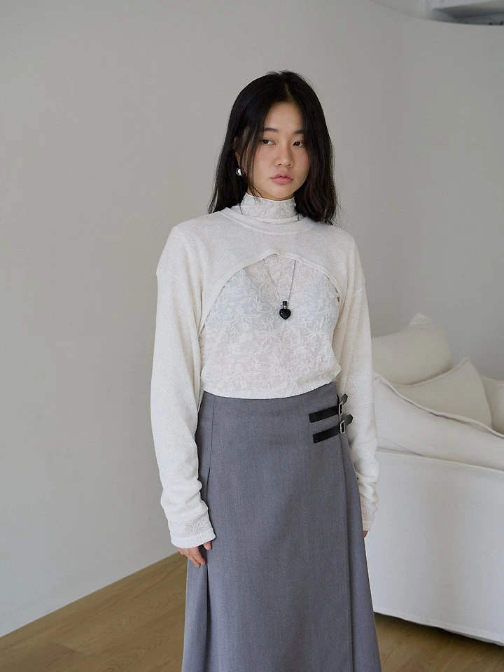 Latte Bolero Tee Cardigan by Lenoii for Women - view 6