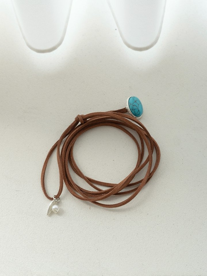 Sandy Vintage Turkey Suede Strap Necklace by Lenoii for Women - view 9
