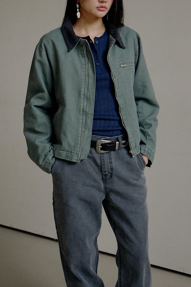 Billy Washed Colorblock Work Jacket by Lenoii for Women - view 10