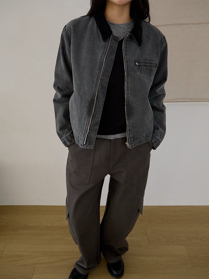 Billy Washed Colorblock Work Jacket by Lenoii for Women - view 8
