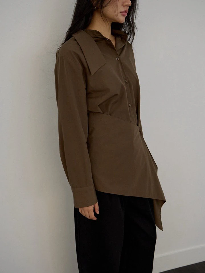 Chocol Wrap Shirt (Detachable Wrap) by Lenoii for Women - view 2