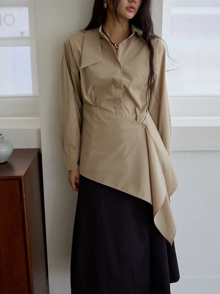 Chocol Wrap Shirt (Detachable Wrap) by Lenoii for Women - view 6