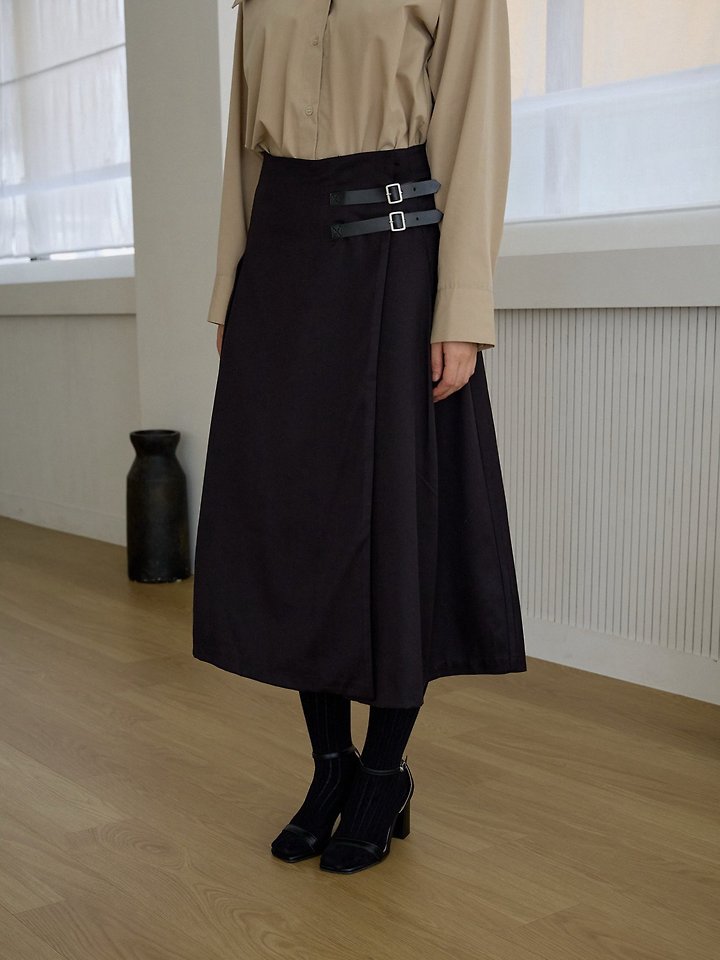 Adne Buckle Wrap Skirt by Lenoii for Women - view 3