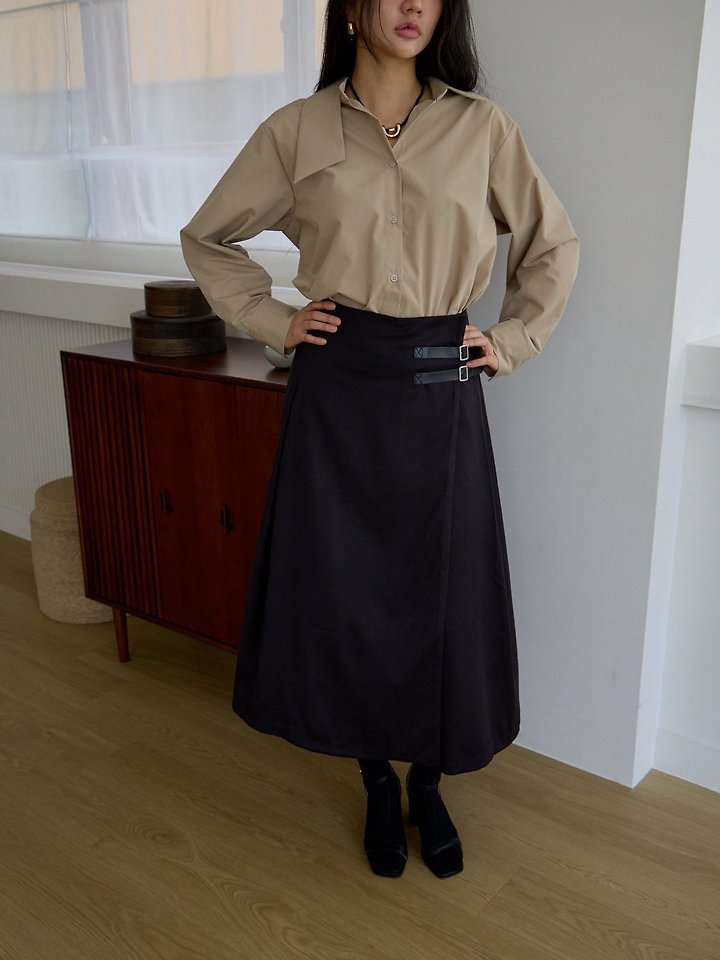 Adne Buckle Wrap Skirt by Lenoii for Women - view 5