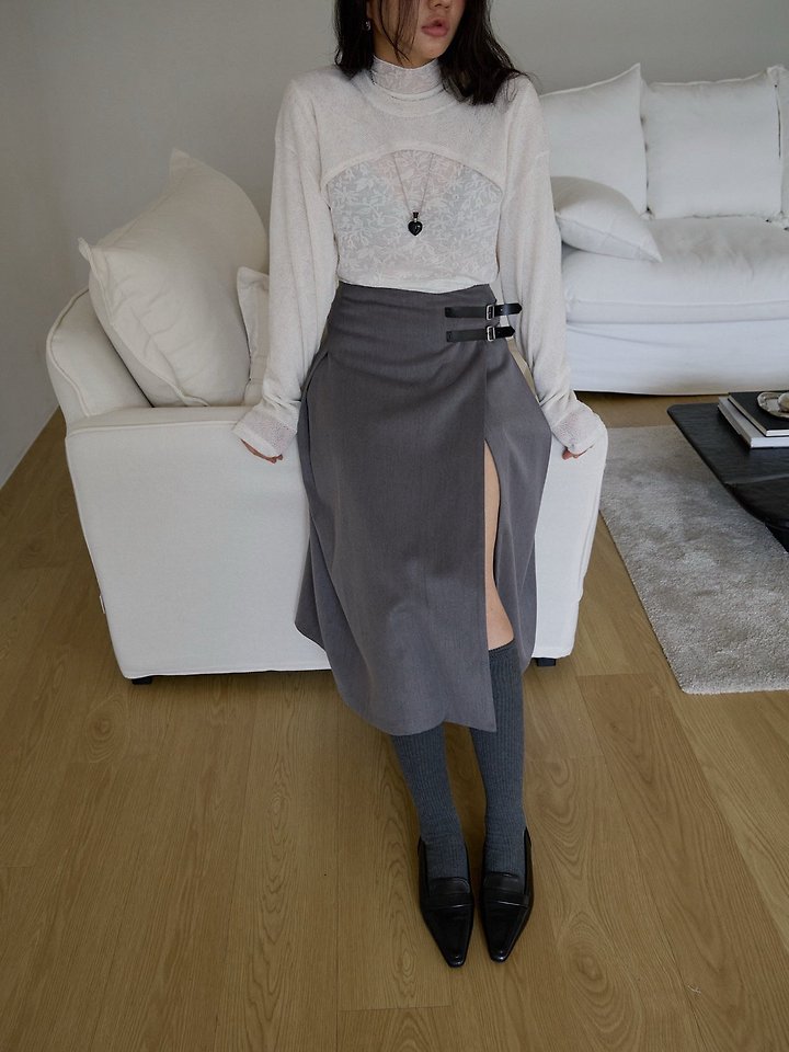 Adne Buckle Wrap Skirt by Lenoii for Women - view 9
