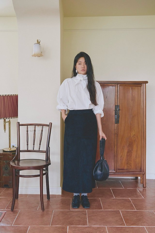 Berlin Suede Maxi Long Skirt by Lenoii for Women - view 7