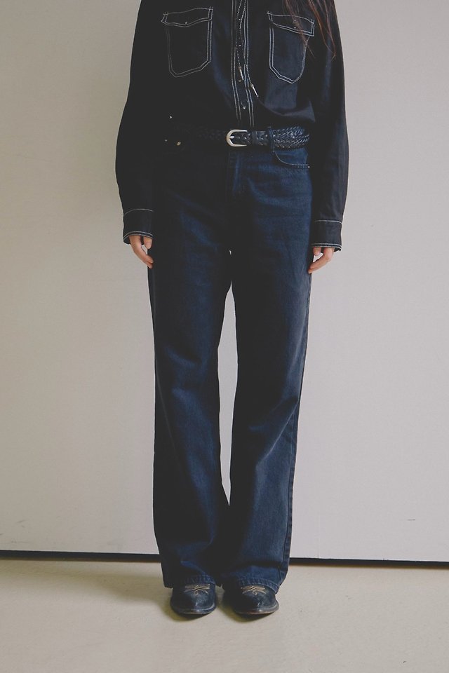 Luxen Semi Bootcut Black Jeans by Lenoii for Women - view 3