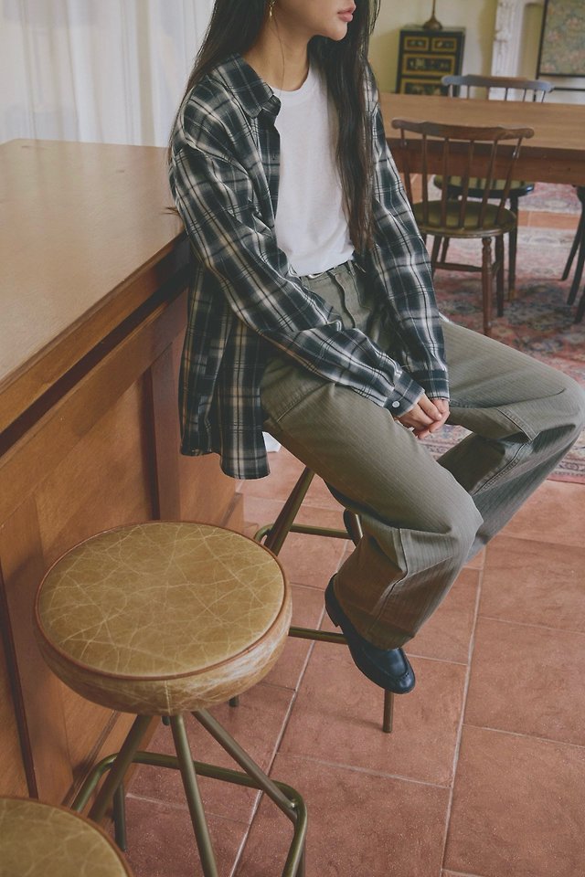 Mark Herringbone Outpocket Cotton Pants by Lenoii for Women - view 3