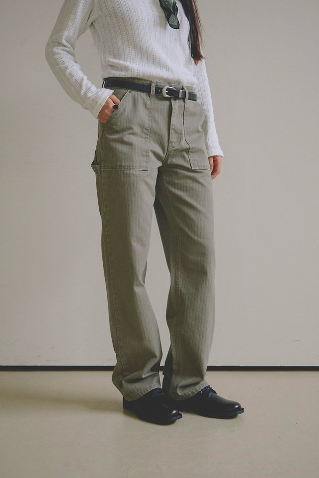 Mark Herringbone Outpocket Cotton Pants by Lenoii for Women - view 7