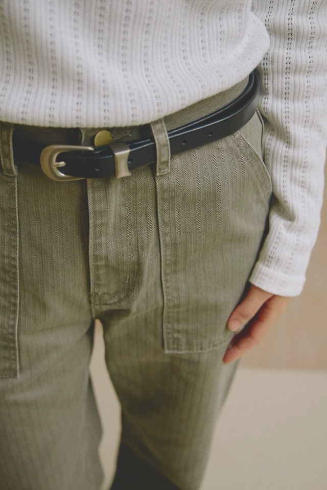 Mark Herringbone Outpocket Cotton Pants by Lenoii for Women - view 9