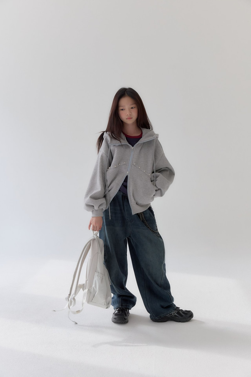 Curve Chain Denim Pants by Lilas for Child - view 4