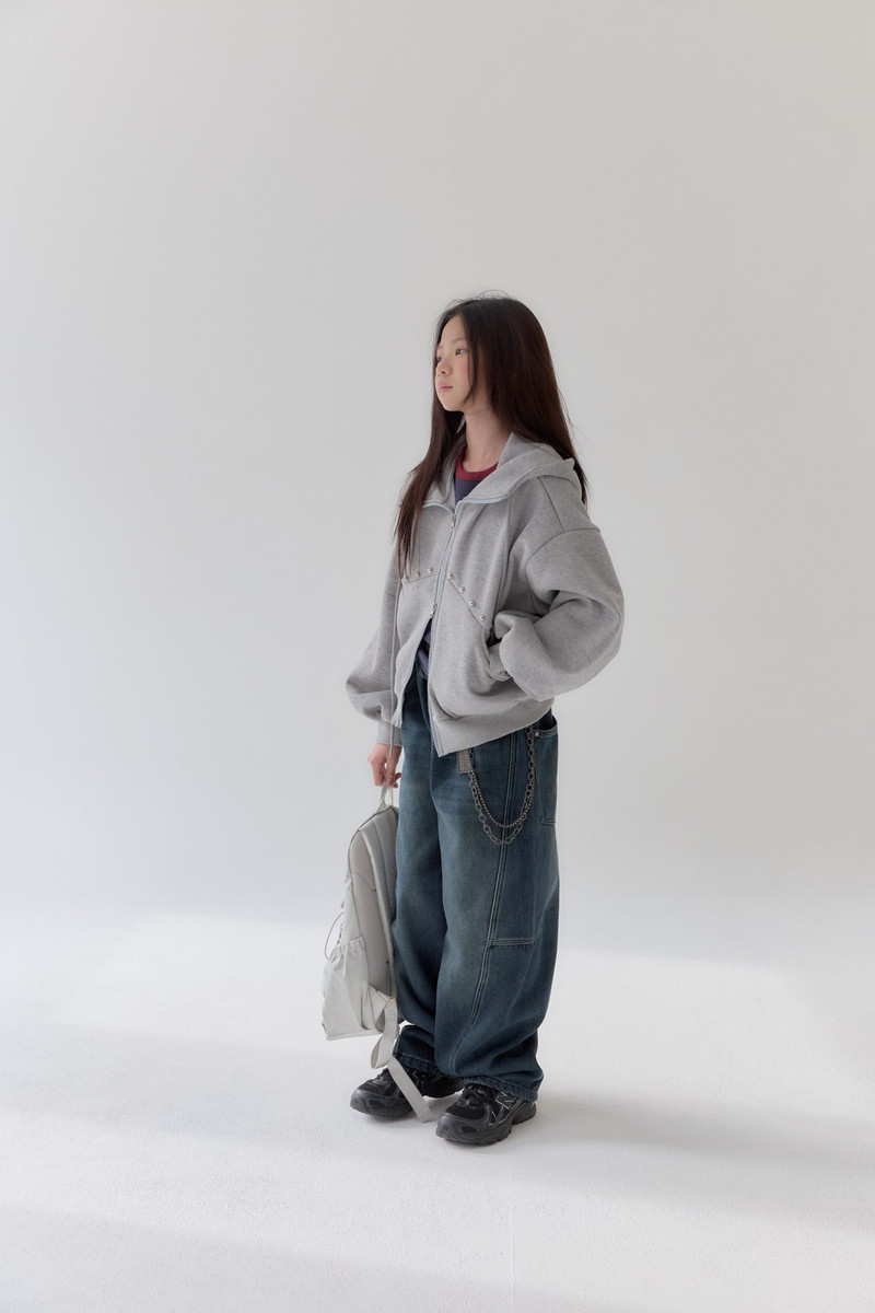 Curve Chain Denim Pants by Lilas for Child - view 5