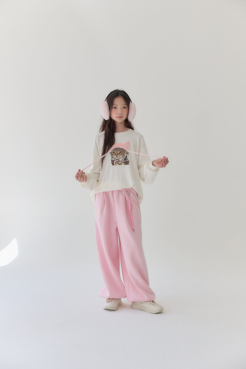 Pinky Cat Tee by Lilas for Child - view 2