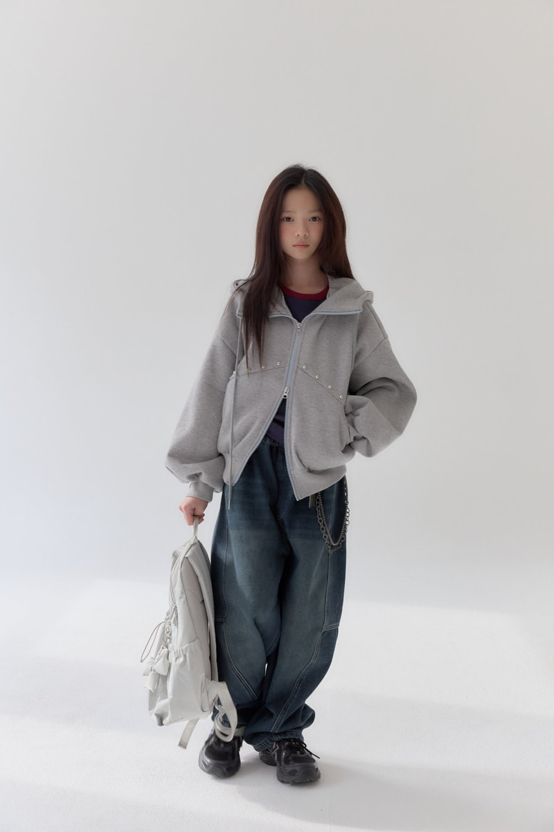 Curve Chain Denim Pants by Lilas for Child - view 8