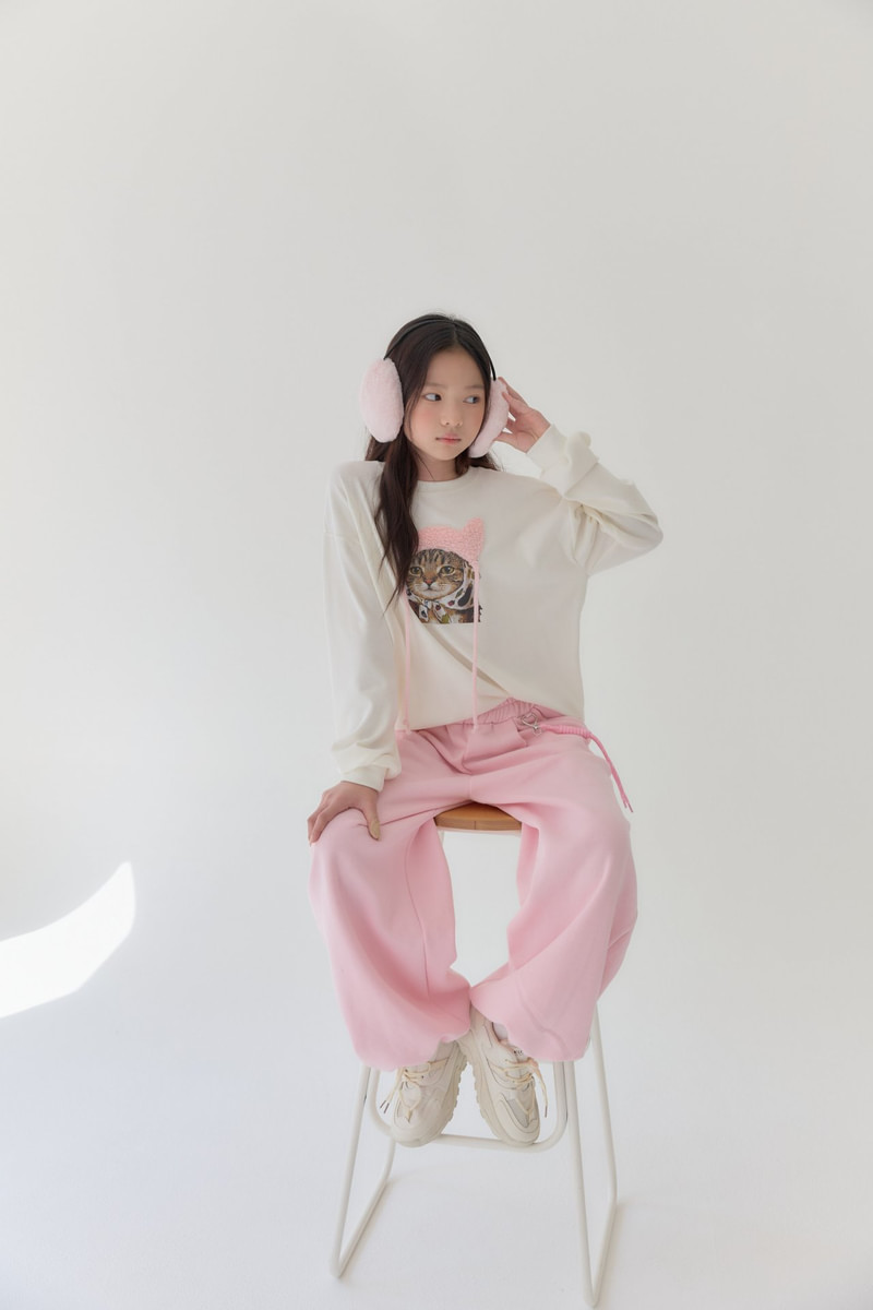 Pinky Cat Tee by Lilas for Child - view 3