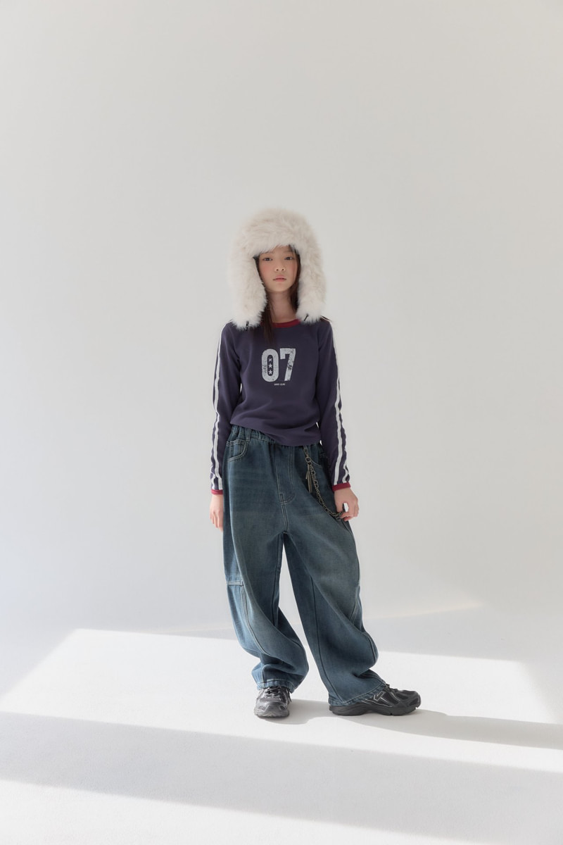 Curve Chain Denim Pants by Lilas for Child - view 9
