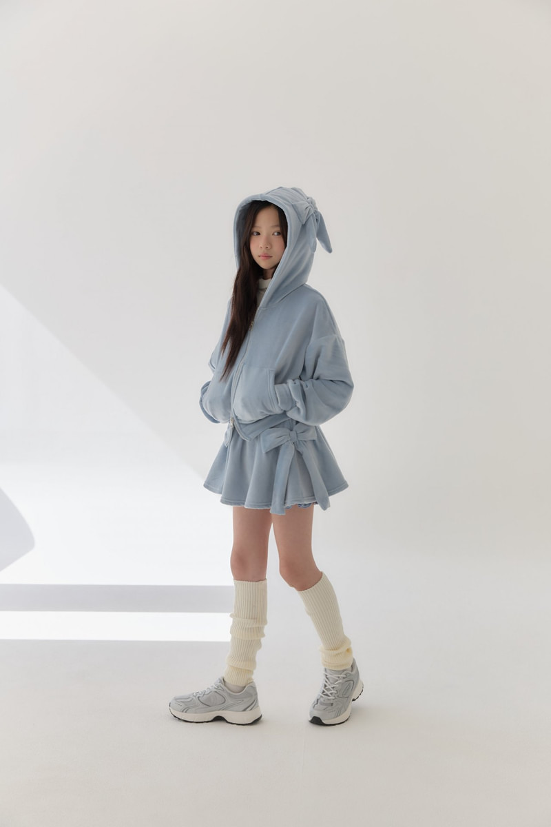 Ribbon Hooded Jacket by Lilas for Child - view 4