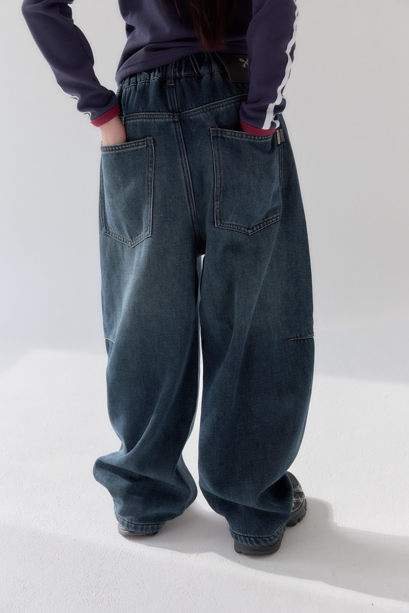 Curve Chain Denim Pants by Lilas for Child - view 1