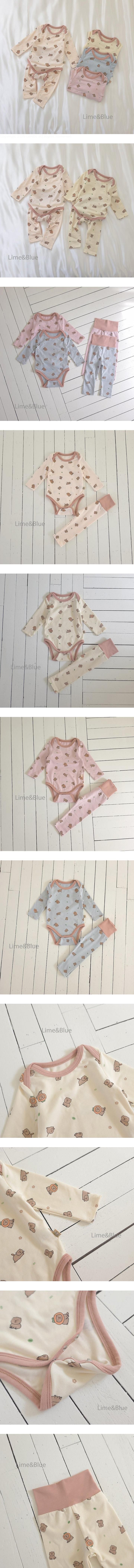Capybara Top & Bottom Set - Baby by Lime & Blue for Baby unisex - view 1