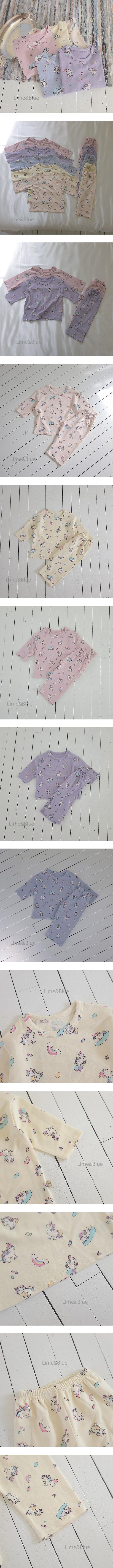 Unicorn Top & Bottom Set by Lime & Blue for Child unisex - view 1