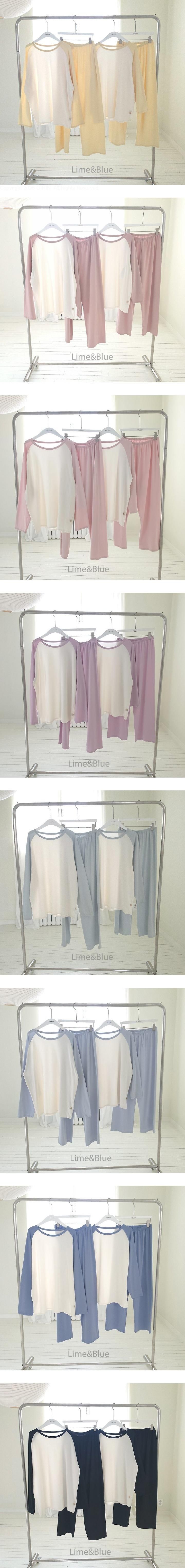 Butter Raglan Top & Bottom Set - Adult (dad) by Lime & Blue for Mom + child - view 1