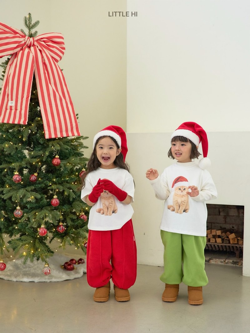 Merry Cat Peach Tee by Little Hi for Child - view 7