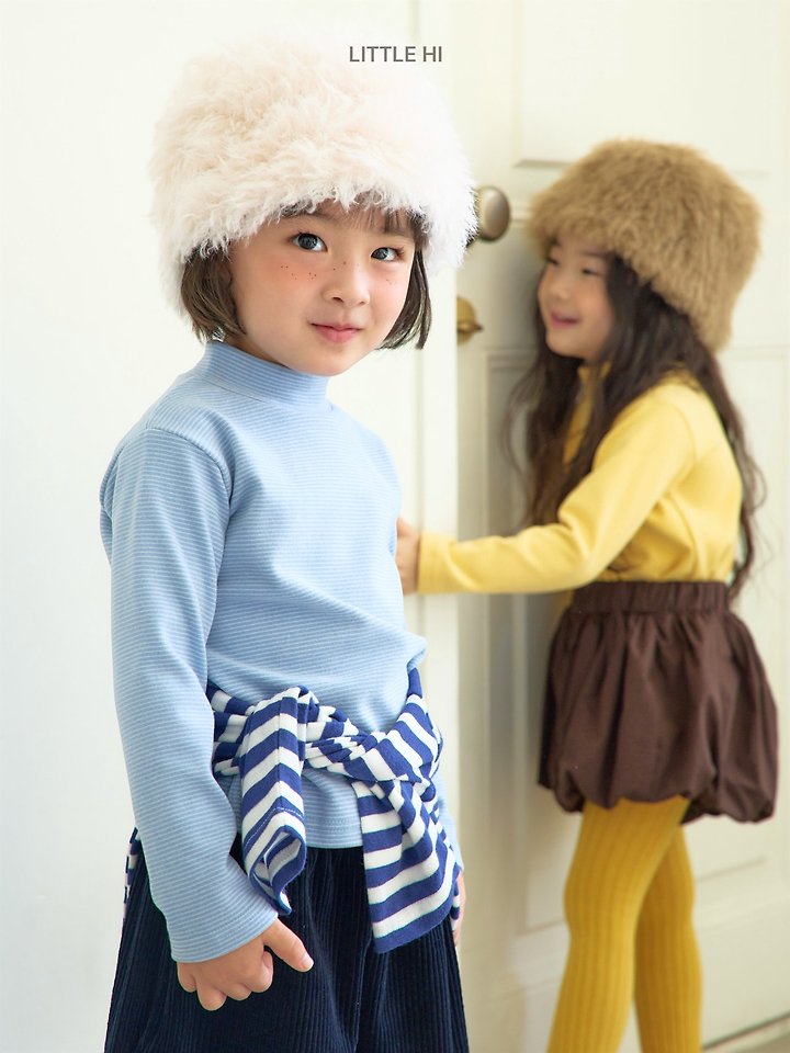 Mellow Stripe Turtleneck Tee by Little Hi for Child - view 11
