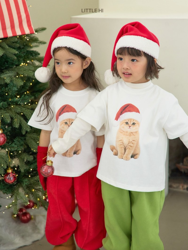 Merry Cat Peach Tee by Little Hi for Child - view 8
