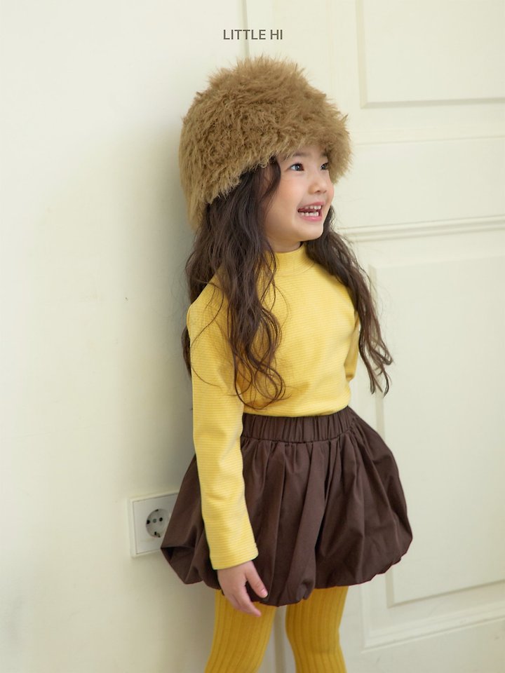 Mellow Stripe Turtleneck Tee by Little Hi for Child - view 12