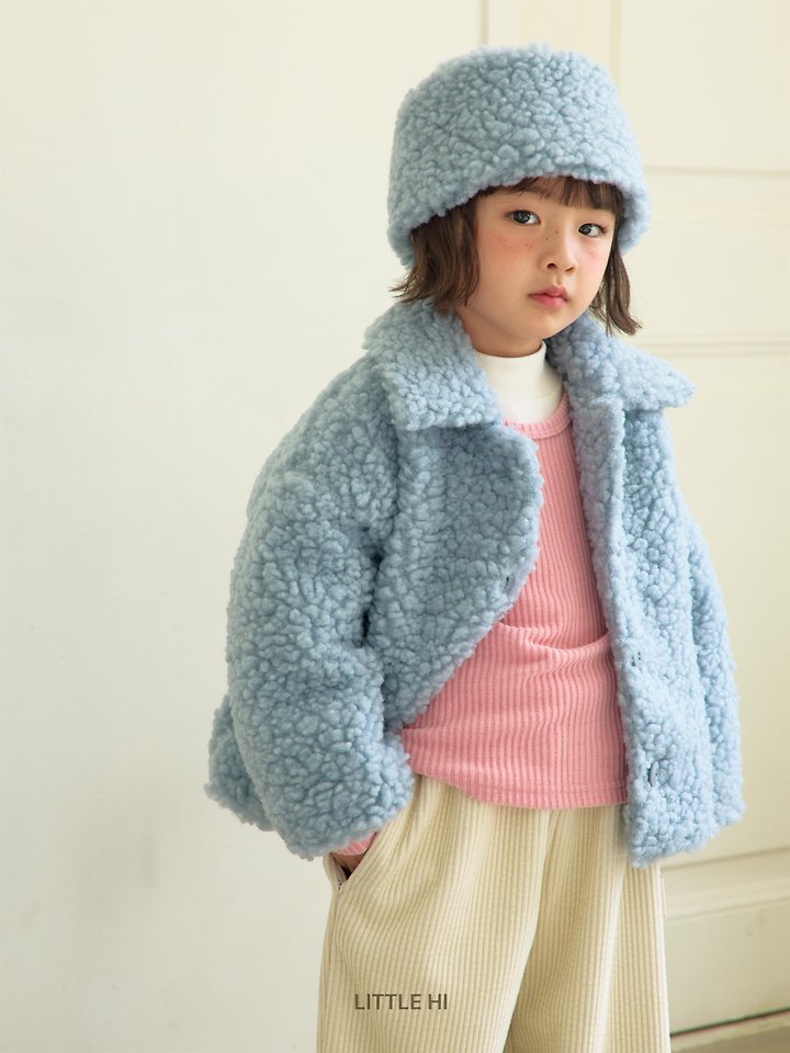 King Boucle Collar Jacket by Little Hi for Child - view 11