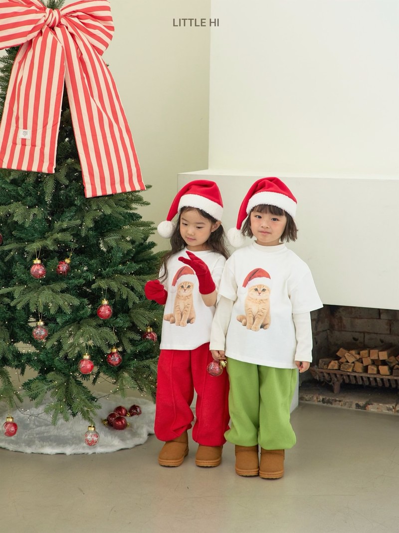 Merry Cat Peach Tee by Little Hi for Child - view 9