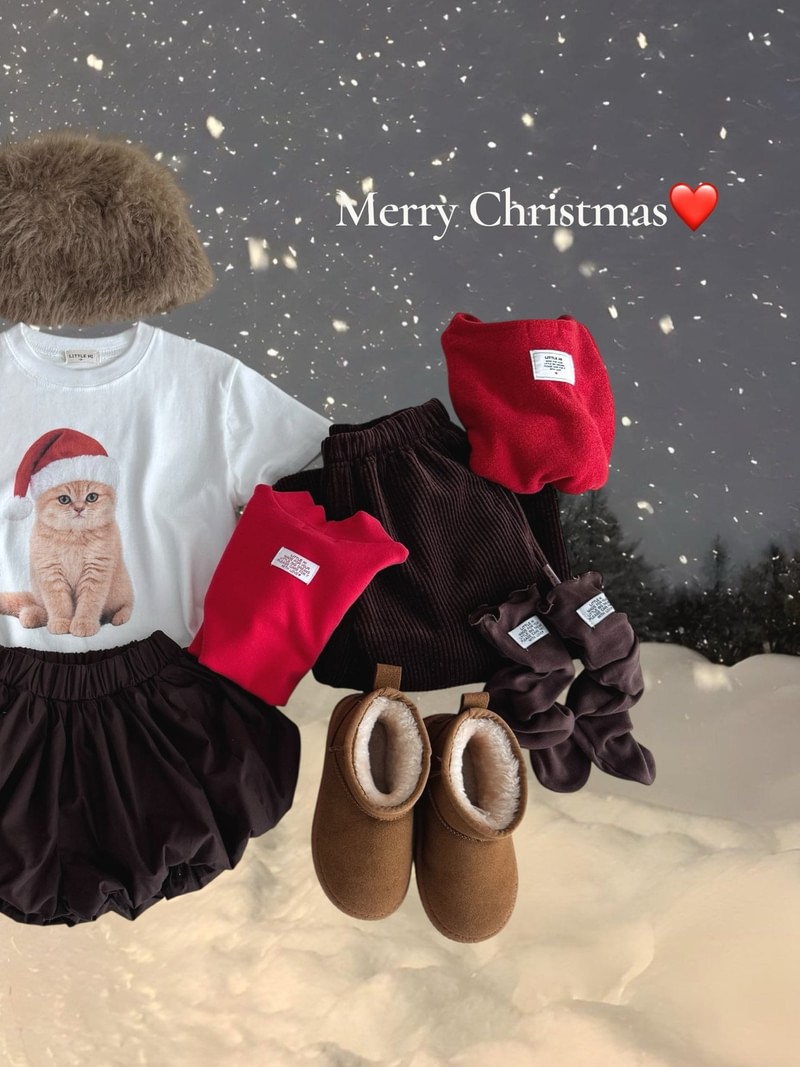 Merry Cat Peach Tee by Little Hi for Child - view 12