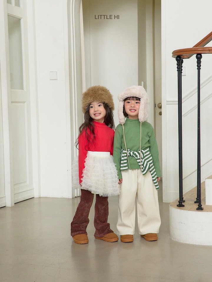 Lolly Pop Peach Turtleneck Tee by Little Hi for Child - view 7