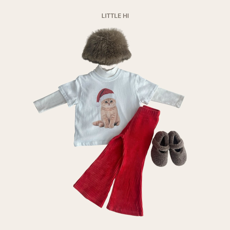 Merry Cat Peach Tee by Little Hi for Child - view 1