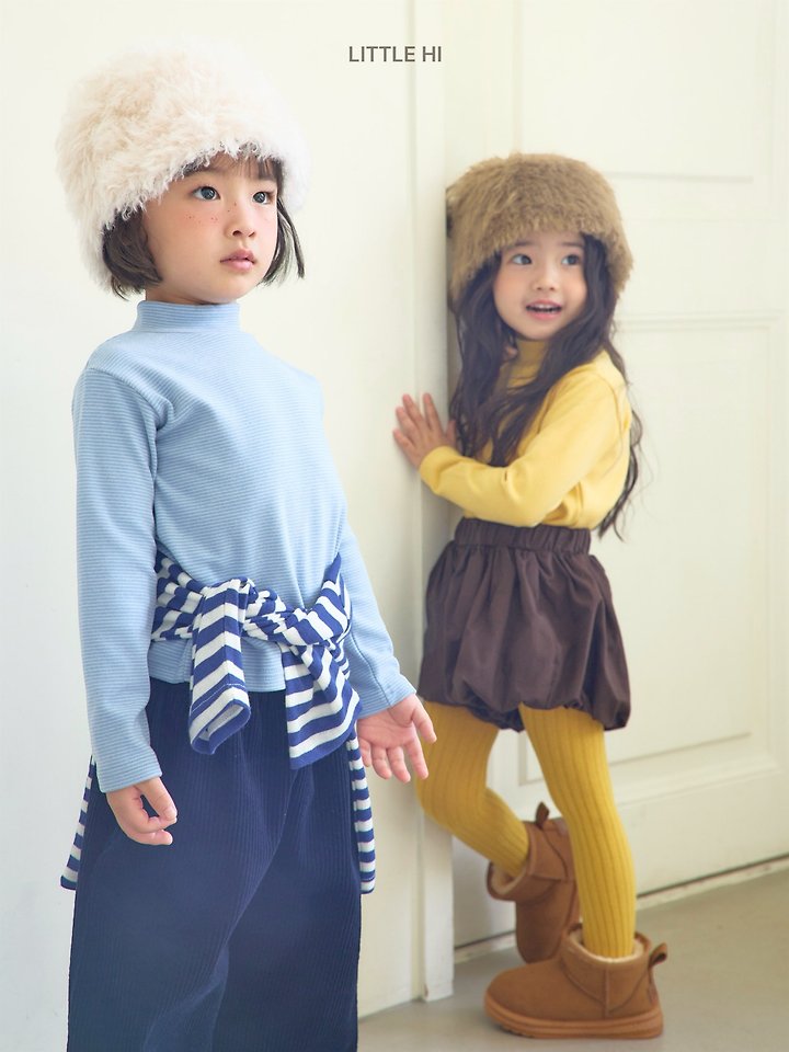 Mellow Stripe Turtleneck Tee by Little Hi for Child - view 5