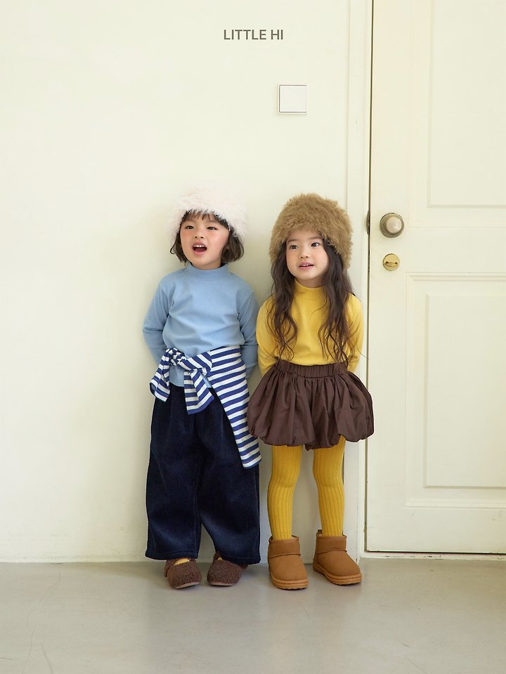 Mellow Stripe Turtleneck Tee by Little Hi for Child - view 6