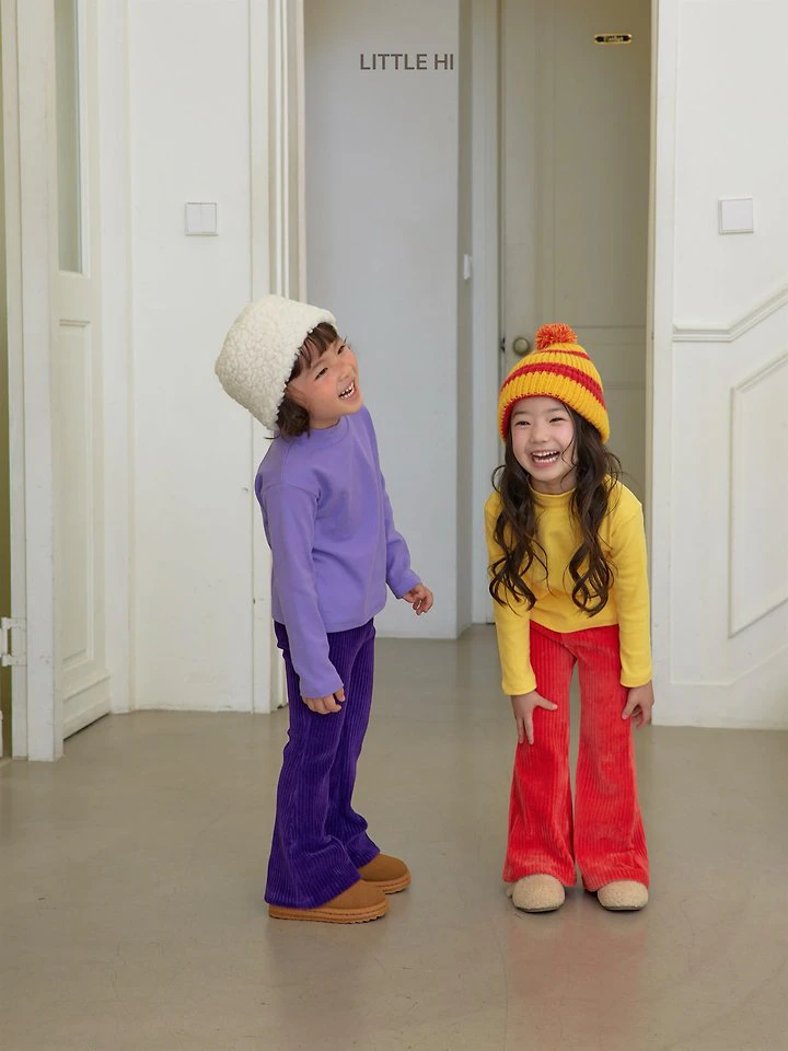 Velour Pop Bootcut Pants by Little Hi for Child - view 5