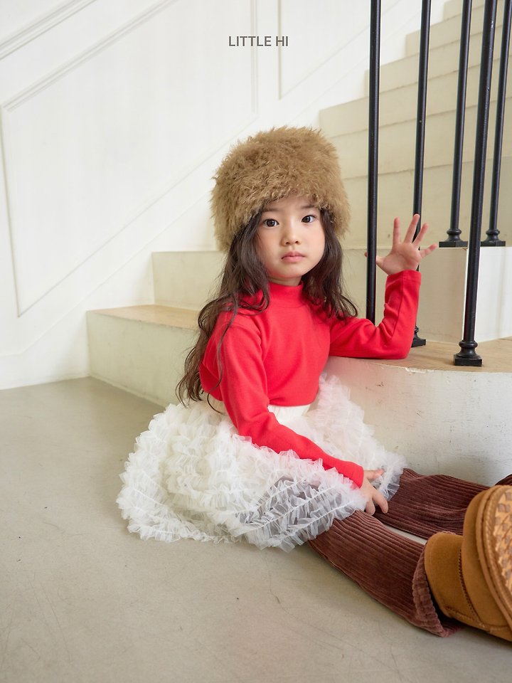 Lolly Pop Peach Turtleneck Tee by Little Hi for Child - view 10