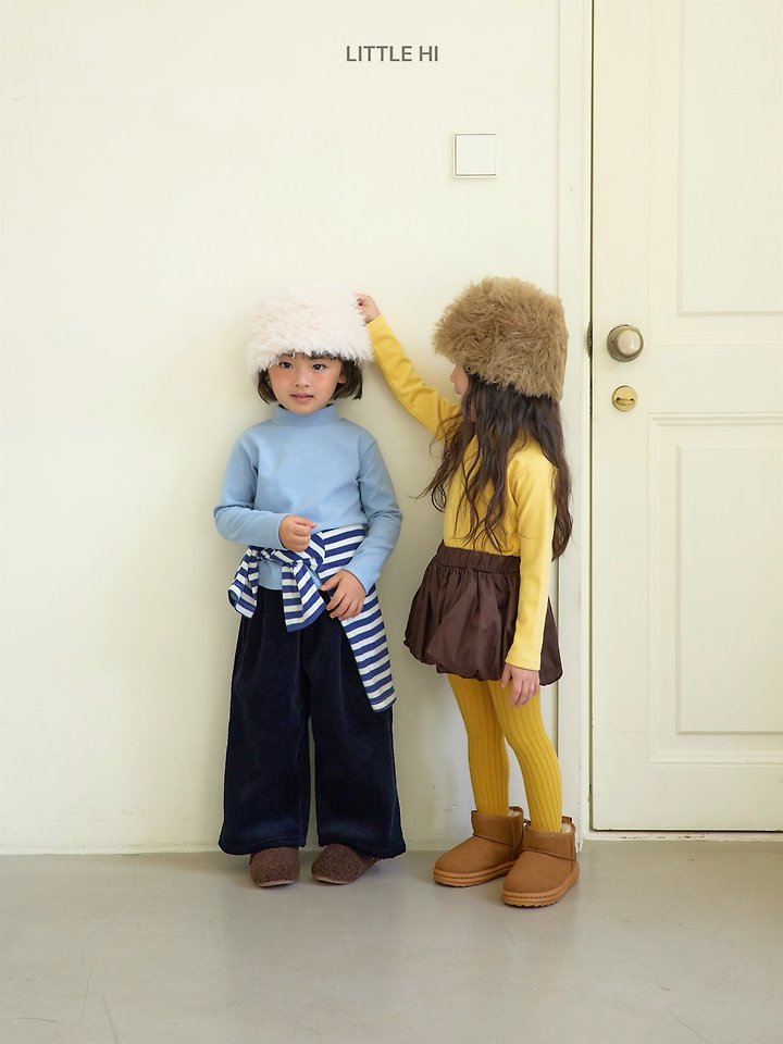 Mellow Stripe Turtleneck Tee by Little Hi for Child - view 7