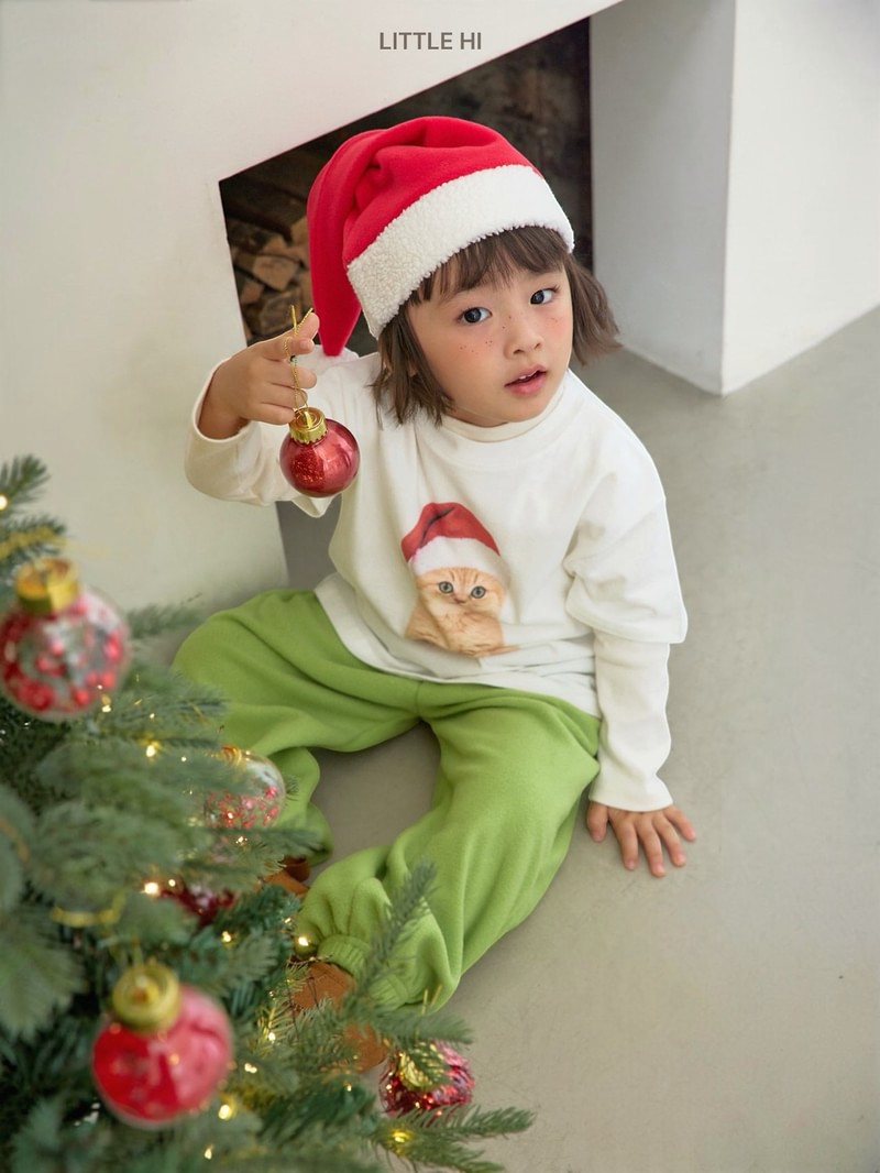 Merry Cat Peach Tee by Little Hi for Child - view 4
